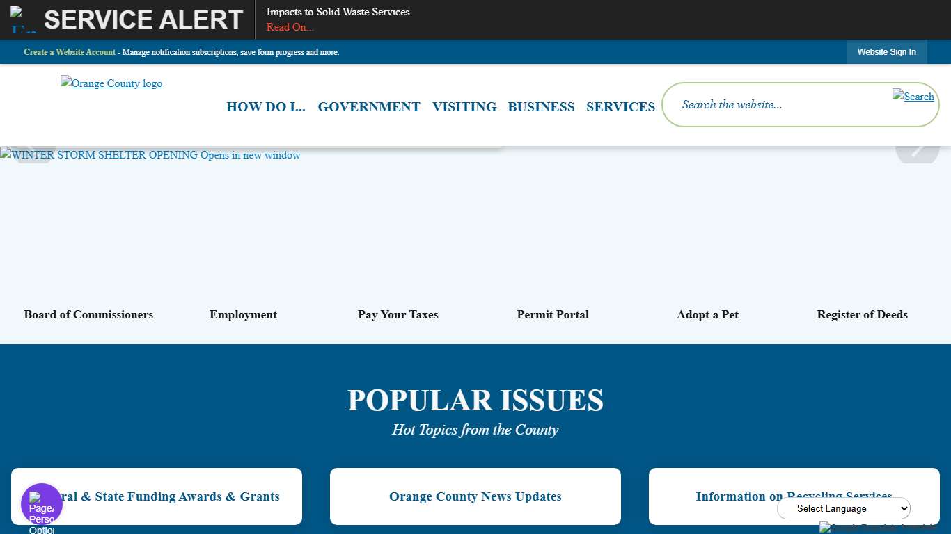 Orange County, NC Official Website